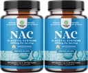 NAC Supplement N-Acetyl Cysteine 1000mg - Vegansk høy absorpsjon ikke-smelt NAC 1000mg Kapsler Glutation Prekursor for lever rengjøring Detox & Repair Plus Lunge helse og immunitetsstøtte (4 måneder)