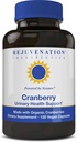 Rejuvenasjon Therapeutics Organic Cranberry 160:1 Ekstrakt (45 mg PAC = 40 000 mg fersk tranebær) - Den mest Potent Cranberry Extract (120 veganske kapsler, sukker-fri, soya-fri)