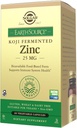 Solgar Earth Source Food Fermented Koji Zinc 25mg, 60 Grønnsaker Kapsler - Høyere absorpsjon, Biotilgjengelig sink for immun- og hudhelse - Ikke-GMO, Vegan, Gluten No, Dairy No, Kosher - 60 Serveringer