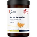 Designer for helse BCAA pulver med L-Glutamine - Branched kjede Aminosyrer pulver + L-Glutamin Supplement for å støtte muskler + Workouts - Orange Flavored Drink Mix (30 Serveringer / 270g)
