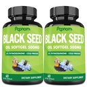 Premium Black Seed Oil Softgel Kapsler - 2 pakker 60 greve 500mg - 4 måneders forsyning for immunitet, sirkulasjon, digestiv, hud, hår og kroppens ledelse