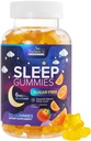 Sleep Gummi 6mg Per Serving - Sukkerfri Melatonin Gummy Supplement for voksne - Naturlig null sukker sovende gummy for voksne og barn, Orange Flavored, Extra styrke sovestøtte - 120 gummier