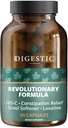 Digestic - Laxativ for healing relief, Stool Softener for IBS Alvorlig og sterk galaktisk 100% naturlig - 60 kapsler - Colon Cleanse, Detox Cleanse, Gas og Bloating Mage Relief for voksne
