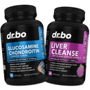 Glucosamine Chondroitin MSM Turmeric & Liver Cleanse Detox - Felles Helse Supplement Knoe Bone Joints, Liver Cleanse Detox Støtte - Felles støtte piller Glucosamin Sulfat Kapsler Supplements