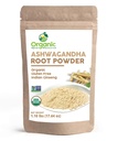 Organisk Ashwagandha Root Powder - 1.0 lbs (17.64 oz) | Forseglbar Kraft Bag,Non-GMO, Indisk Ginseng, Medania Somnifera -100% Rå fra India, av SHOPOSR