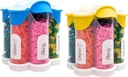 Ekstra stor pilleorganisator daglig, ukentlig, månedlig tilleggsflaske, søte Blossom piller dispenser med 7 XL sammenligninger (2 Pack Combo) (lys blå og gul)