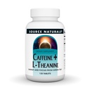 Kilde Naturals Koffein + L-Theanin, Energi og fokus Støtte fra Grønn Te* - 120 Tabletter
