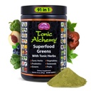 Dragon Urter Tonic Alchemy Superfood Grønn pulver med 91 ingredienser: Tonic Herbs, Ashwagandha, Mushrooms, Probiotika, Super Greens, Seaweeds, Frukter, Grønnsaker, Spirulina - 30 Servings