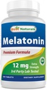Best Naturals Melatonin 12 mg (1 års forsyning) - Drug-fri natt søvnhjelp - Melatonin for søvn og avslapning, 365 greve (pakke med 1))