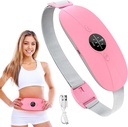 Oppvarmingspade for periodkramper, 3 varmenivå og 3 massemoduser, bærbar varmepade for menstruasjonskramper Relief, elektriske varmebeltegaver for henne, trådløs rygg Belly Heated Belt for kvinner og jente