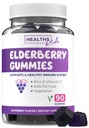 Sambucus Elderberry Gummies for barn - Barns immunstøtte Gummies med svart Elderberry Vitamin C og sink for daglig og sesongmessig wellness - Vegansk ikke-GMO & Lab Verifisert (3 måneders levering)
