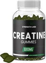 Sukkerfri kreatin 5g for menn og kvinner - Chewable Creatine Monohydrat Gummies Bygge størrelse med L-Theanine & Vitamin B12 5000 mg Bodybuilding Builder Styrke Muskel - Pre-Workout vekst