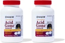 Major Acid Gone Extra Styrke Antacid Chewable Tabletter - Anti-Acid Relief - Acid Reflux Medisin for voksne - Oppsett Mage, Acid Indigation, og Heartburn Relief - Lang-Lasting - 100-Count (2 Pack)