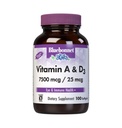 Blåbonnet ernæringsvitamin A & D3 25 000 IU / 1000 IU fra Deep Sea, kaldt vann, fiskeolje - For øyehelse og immunfunksjon* - Glutenfri - Laurfri - Molekylært destillert - 100 Softgel/Servings