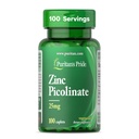 Puritan Pride Sink Picolinat Sink 25mg med kalsium og fosfor, vegetarisk kosttilskudd for immunsystem, energimetabolisme, celle divisjon og vekst støtte, 100 kapell
