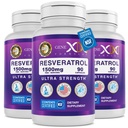 Genex Formler 1500 mg Resveratrol med BioPerine for absorpsjon (3 Pack)  Organic Organisk Trans-Resveratrol kapsler fra japanske Knotweed, Antioksidant Supplement for sunn aldring