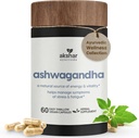Akshar Ayurveda - Ashwagandha Kapsler med Ashwagandha Root Extract og pulver - Adaptogen Herbal støtte for stress, humør, energi og vitalitet - Vegansk Cruelty-Free Ashwagandha Supplements (60 Count)