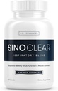 SinoClear Lung Detox & Sinus Pressure Relief Supplement (60 Caps): Ren og naturlig Nasal Decongestant, Sinus Relief, & Lung Cleanse Blend - NAC, Andrografer, & Thyme Leaf - GMO-fri og laget i USA