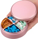 Metallpill Organizer 4 Sammenligninger - Bærbar reisepille sak Daglig, Vanntett pille boks for purse, Kompakt pilleholder medisin container dispensere for vitamin cod leverolje Supplement Pink