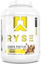 RYSE Lastet Protein pulver - kanel Toast - 25g Whey Protein Isolat & Konsentrasjon med prebiotiske Fiber & MCTs - lav carb, lav sukker, digestiv-vennlig - 54 Serveringer / 4 lb Tub