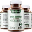 Vegan Labs Citrus Bergamot Extract 1500MG- 180 Vegan Capsules- 25:1 Citrus Bergamia ekstrakt- støtter generell helse og antioksidant beskyttelse- Glutenfri, ikke-GMO