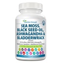 Sjø Moss for hunder 750mg Svart Seed Oil 500mg Ashwagandha 250mg Turmeric 250mg Bladerwrack 250mg Dandelion 250mg & vitamin C-vitamin D3 med Elderberry Manuka Yellow Dock 90 tabletter
