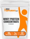 BulkSupplements.com Whey Protein Concentrate pulver - Whey Protein Powder Supplement, usweeted, Unflavored & Glutenfri, 30g per servering, 1kg (2,2 lbs) (Pack of 1)