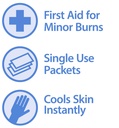 Globe First Aid Burn Gel med Aloe 0.9g Packets, (boks med 144) Avansert førstehjelp Gel for midlertidig relief av mindre branner, kutt og Scrapes