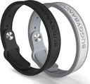 Mosquito Repellent Armbånd, 2 Pack Silikone Mosquito Avstøtende Bands med DEET Gratis, Naturlig & Vanntett Bug Wristbands for barn og voksne, Utendørs reisebeskyttelse (svart&Grey)