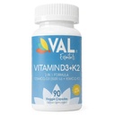 VAL-vitamin D3 + K2 (MK-7) 5000 IU & 90 MG – Bone & Heart Health Support – høy styrke, ikke-GMO, lett å svelge – 90 Vegansk kapsler – D3 K2 Supplement laget i USA