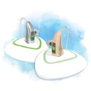 [Crystal Clear] EarCentric Oppladbare høreapparater for eldre med støy kansellering, usynlig mottaker i kanalen Hørselstap, Personlig lydforsterker | EarCentric-RIE400-Pair [Beige]