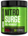 Jacked Factory NITROSURGE Pre Workout Supplement - Endless Energy, Instant Strength Gains, Clear Focus og Intense Pumper - Ingen Booster & Kraftig Preworkout Energipulver - 30 Serveringer, Svart Cherry
