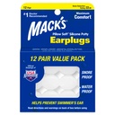 Mack's Pillow Soft Silikon ørepropper, 12 par - Den opprinnelige formbare silikon putty ørepropper for sovende, snorking, svømming, reise, konserter og studie i USA