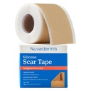 NUVADERMIS Silikon Scar Tape for kirurgiske arr - 120" x 1,5" Roll - medisinsk klasse Scar Tape for rynker, kirurgiske arr, Keloid arr og hypertrofisk arr - Reusable arr ark Roll - 1 pakke