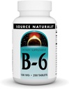 Kilde Naturals vitamin B-6, 100 mg immunsystemstøtte - 250 tabletter