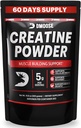 DMoose Kreatin Monohydrat pulver - Kreatin pulver for muskel gevinst og gjenoppretting Supplement - 300g Per Serv (5g) 2 Scoops - 60 Serveringer