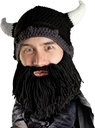 Beard Head Viking Looter - Opprinnelig Håndlaget Knit Hjelm og bevegelig svart Beard