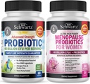 BioSchwartz Probiotic 40 milliarder CFU 60 Count + Menopause Probiotika for kvinner 30 Count