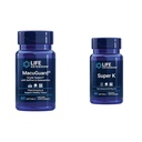 Livsforlengelse Macuguard Eye Health Supplement med Lutein, Meso-Zeaxanthin, Saffron & Astaxanthin - 60 greve og Super K-vitamin K1 K2 MK-7 MK-4 Vitamin C - 90 Softgels