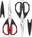 LIVINGO Kjøkken Scissors, 2 Pack 9.25 - Verktøy Alt formål Fjørfe Shears Heavy Duty Oppvaskmaskin trygt, Kom Apart Sharp rustfritt stål matlaging matsekker for å kutte kjøtt, kylling, grønnsaker, fisk