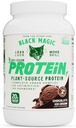 Svart Magisk Plantekilde 100% Vegansk Protein - Keto, Lavt sukker, Dairy Free Protein - Pre/Post Trening - Sjokolade Iskrem - 20g Protein - 2 LB