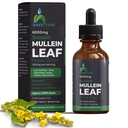 Organic Mullein Tinkture Drops for respiratorisk helse – naturlig lungestøtte, alkoholfri, vegansk, ikke-GMO, urteekstrakt, 2 fl oz (60ml) naturlig søvnhjelp og immunstøtte