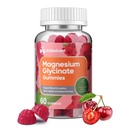 Magnesium Glycinate Gummies 400 mg, sukkerfri magnesium Supplement w/Ashwagandha, sink, vegansk magnesium Glycinate Supplement for voksne - 60 Cherry Gummies