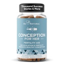 Begrepsfertilitet kosttilskudd for kvinner - Bidrar ovulering, Hormonal Balance, & Regelmessige sykluser - Prenatal vitamin støtte med Myo-Inositol, Folat, Folinsyre, Vitex – 60 Vegetariske myke kapsler