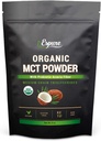 Økologisk MCT pulver - USDA Certified, med Prebiotic Acacia Fiber; Keto Vennlig, Vegan, Glutenfri; 8oz