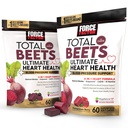 Bundle av Force Factor Total Beets Ultimate Heart Helse Blodtrykk Støtte Chews med CoQ10, Beet Root Powder, Grape Seed Extract, Blodtrykk Supplement for sirkulasjon og blodstrøm, 120 Mykt