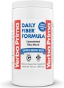 Yerba Prima Daily Fiber Formula - 20 oz pulver - Unflavored, Konsentrert blanding av løselig / uoppløselig, Psyllium Seed Husks, Acacia Gum, Apple Fiber for bulk - Diett Bulking Supplement - Regelmessighet