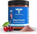 Magnesium pulver for søvn, Tart Cherries, 1 mg Melatonin & Glycine Natural Ingredient Bedtime Aid Supplement. Roende, Stress Relief søvndrikk Bland pulver relief Aid. Unik blanding av Yale DRS