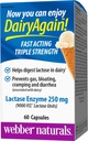 Webber Naturals Dairy Igjen 250 mg Lactase Enzyme Triple Styrke, 60 kapsler