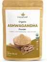 LuxuyLeafOrganic Ashwagandha Root pulver, ikke-GMO og vegansk-vennlig (Ashwagandha pulver)